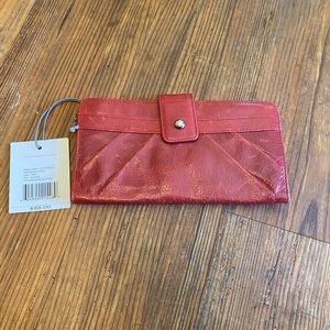 New red Hobo Archer wallet